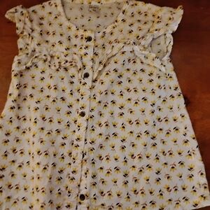Floral Kids Top - Yellow and White